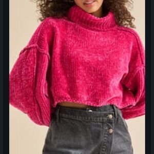 Altared State Pink Turtleneck Sweater